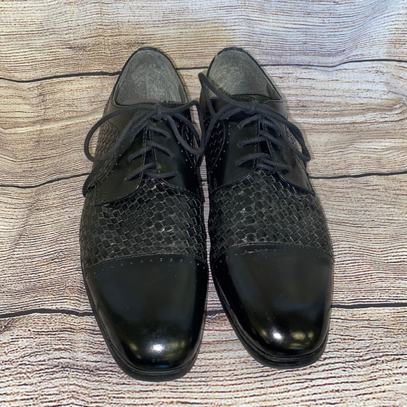 Steve Madden black dress mens shoes sz 9 - Picture 2 of 7
